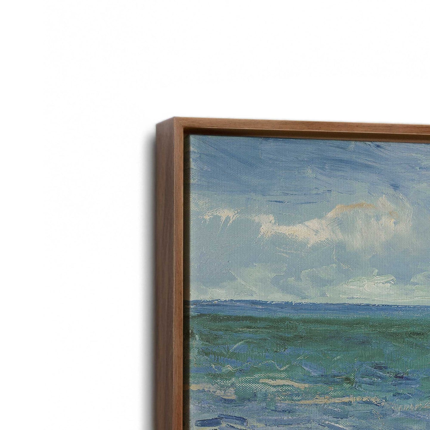 [Color:Walnut], Picture of art in a Walnut frame at an angle