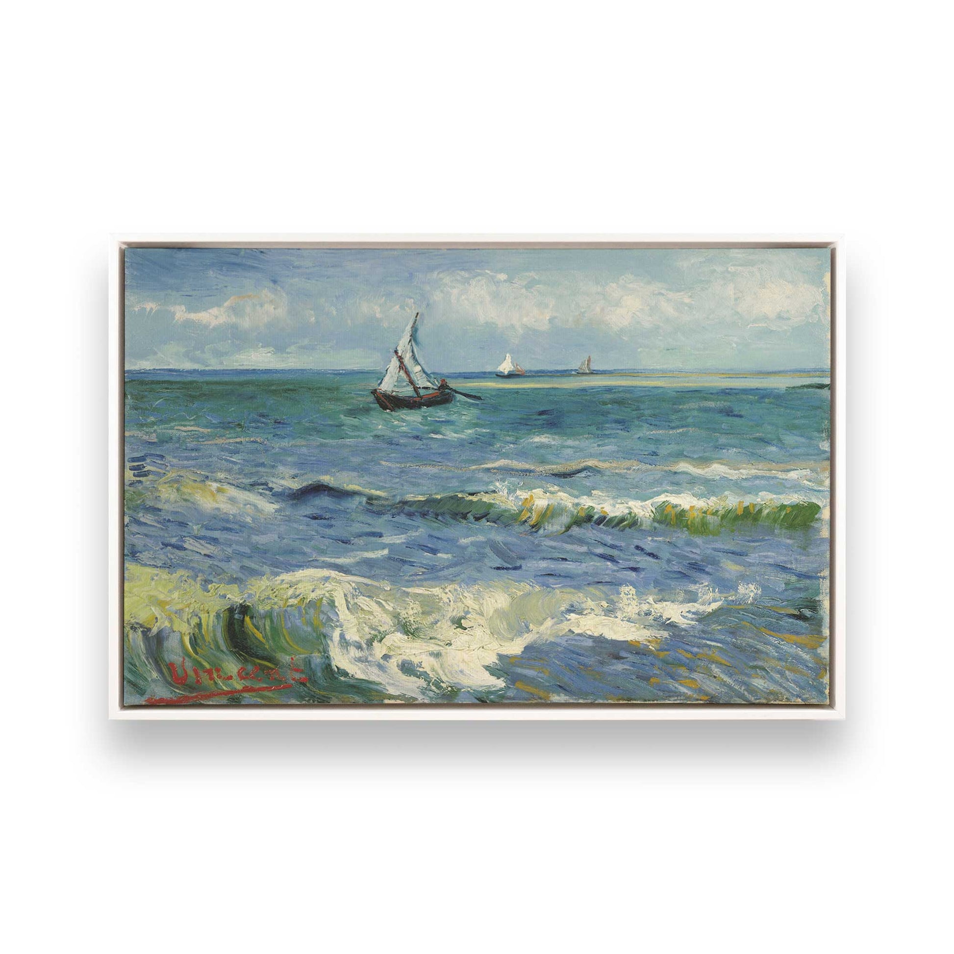 [Color:Opaque White], Picture of art in a White frame