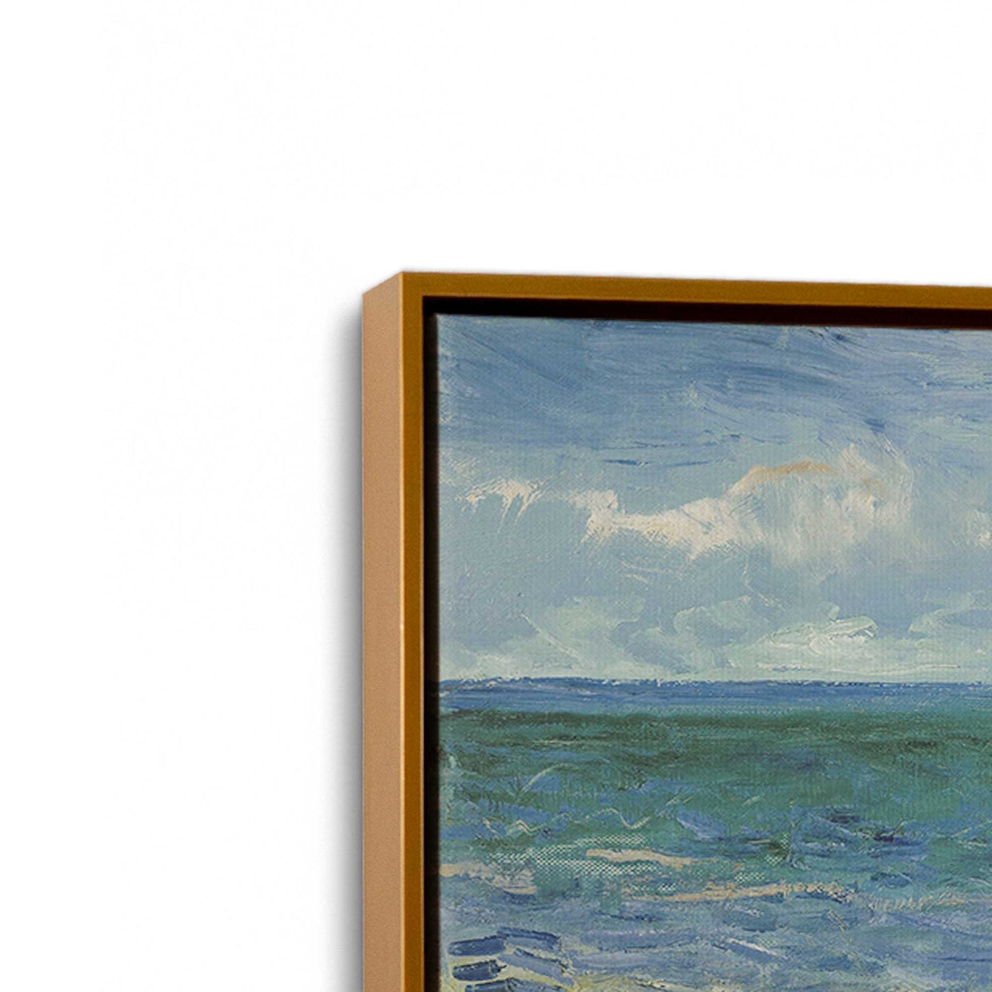 [Color:Polished Gold], Picture of art in a Polished Gold frame at an angle