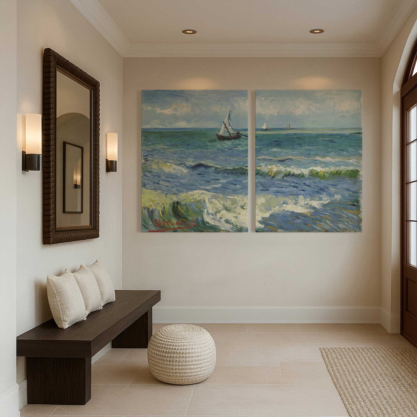 [Color:Stretched Canvas], Picture of art in a room