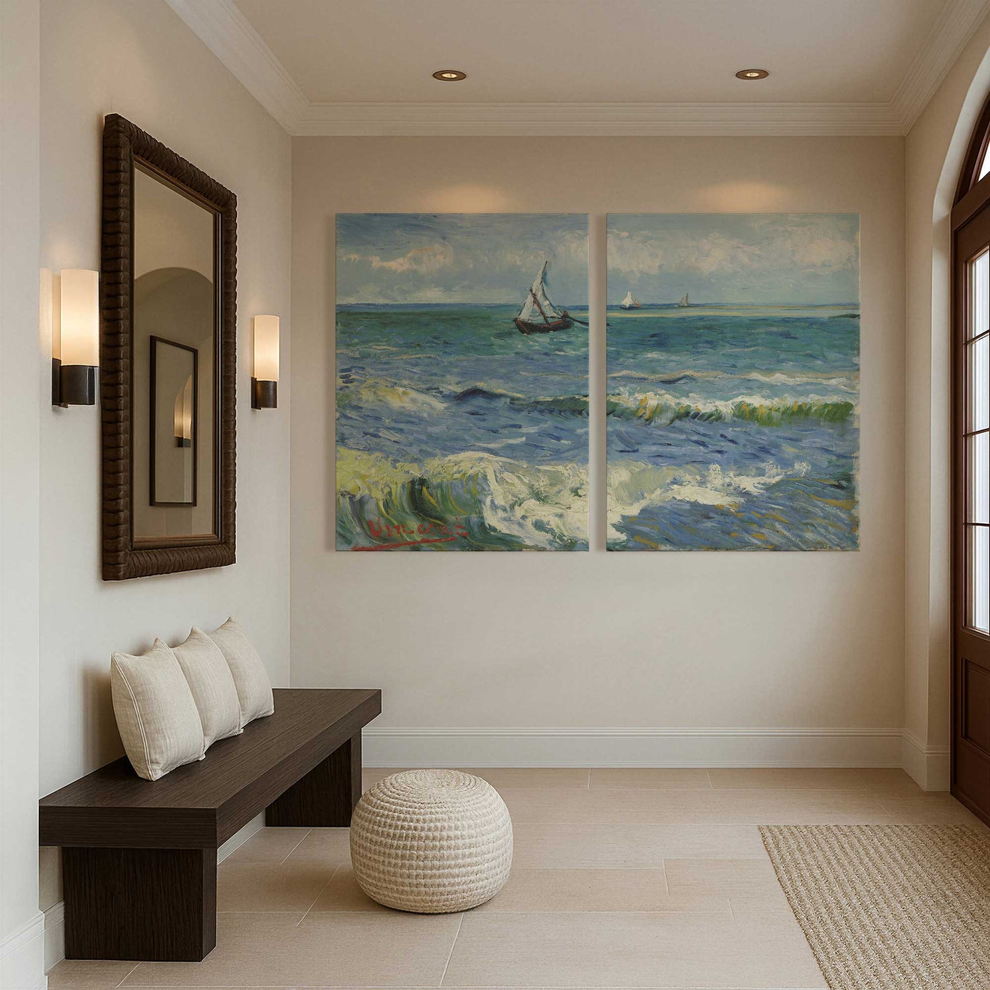 [Color:Stretched Canvas], Picture of art in a room