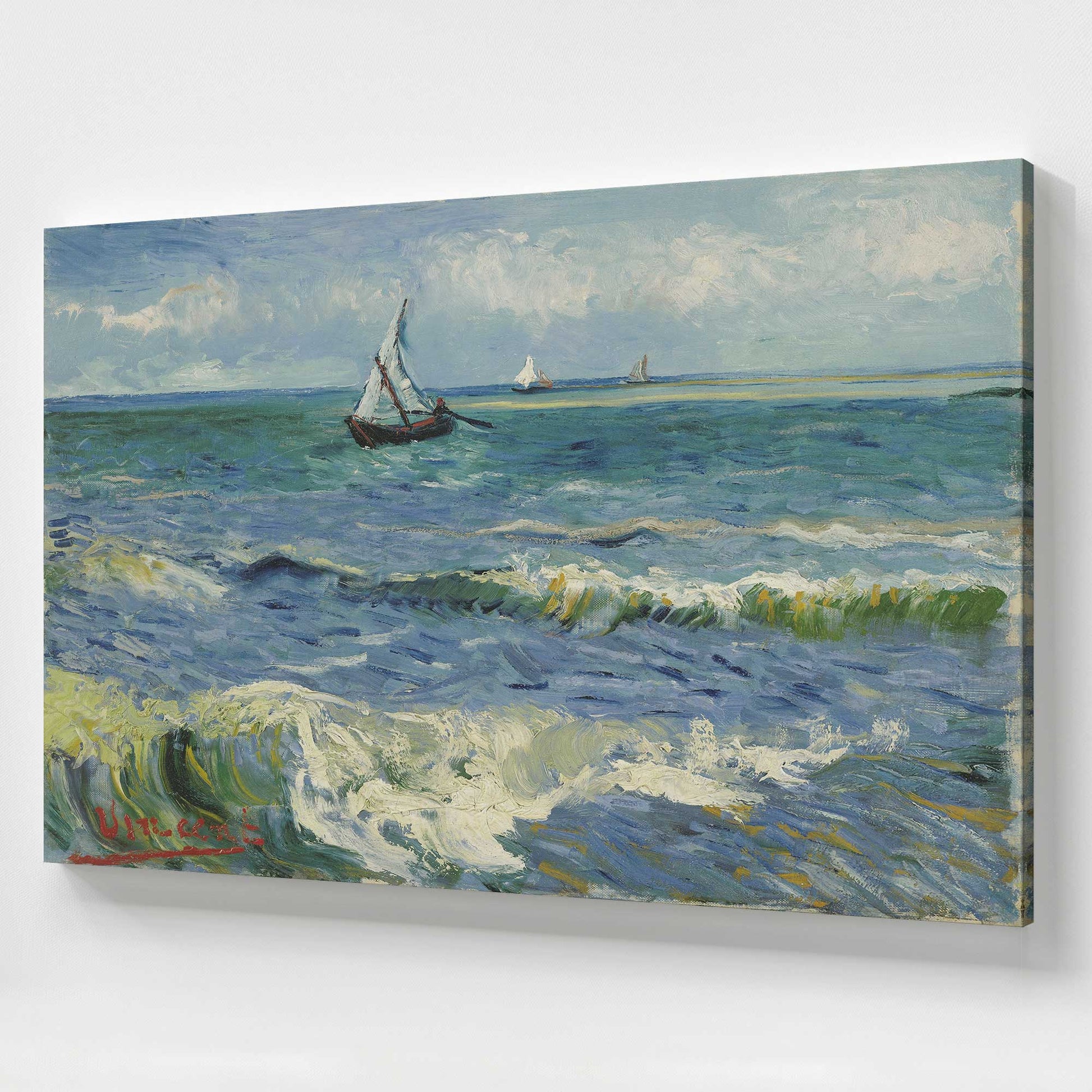 [Color:Stretched Canvas], Picture of art at an angle