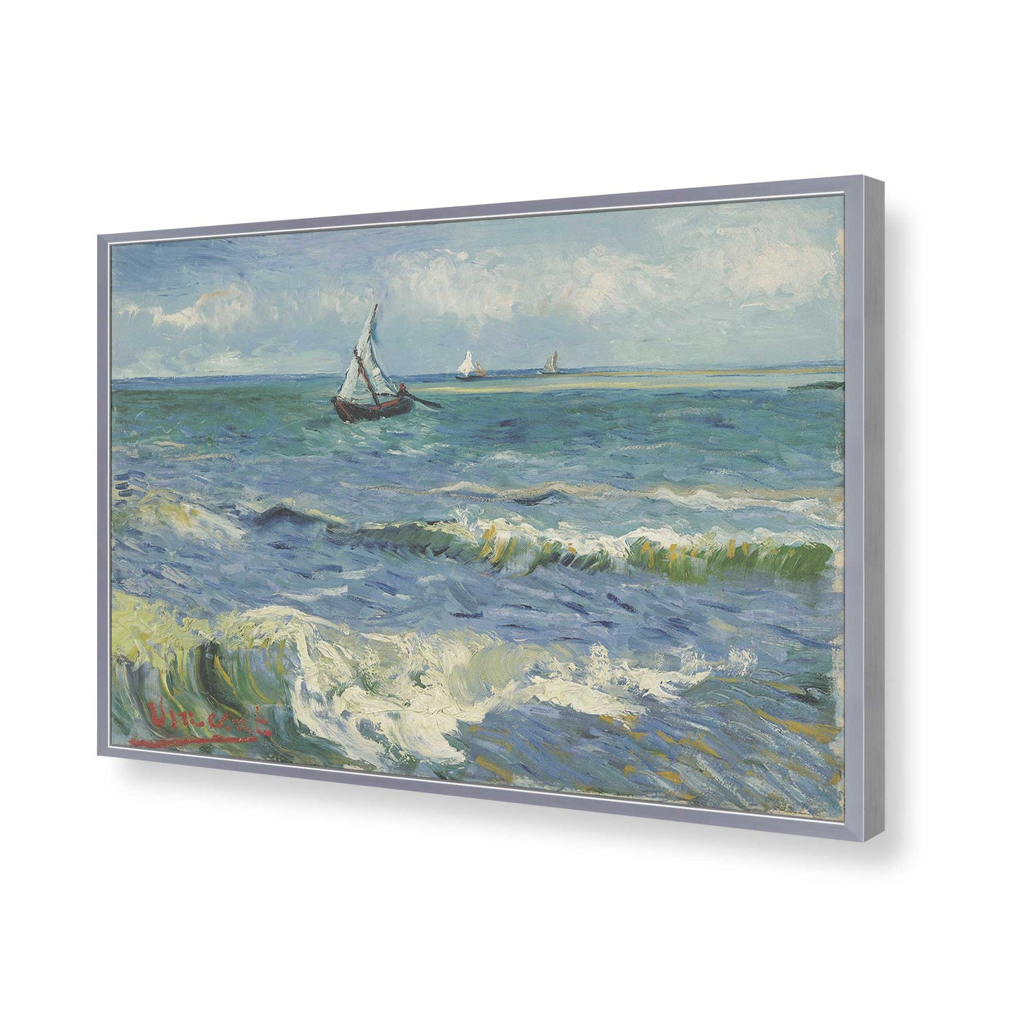 [Color:Polished Chrome], Picture of art in a Polished Chrome frame of the corner