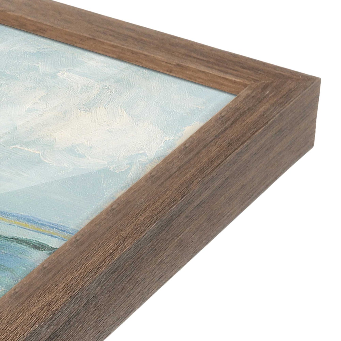 [Color:Walnut], Picture of art in a Walnut frame at an angle
