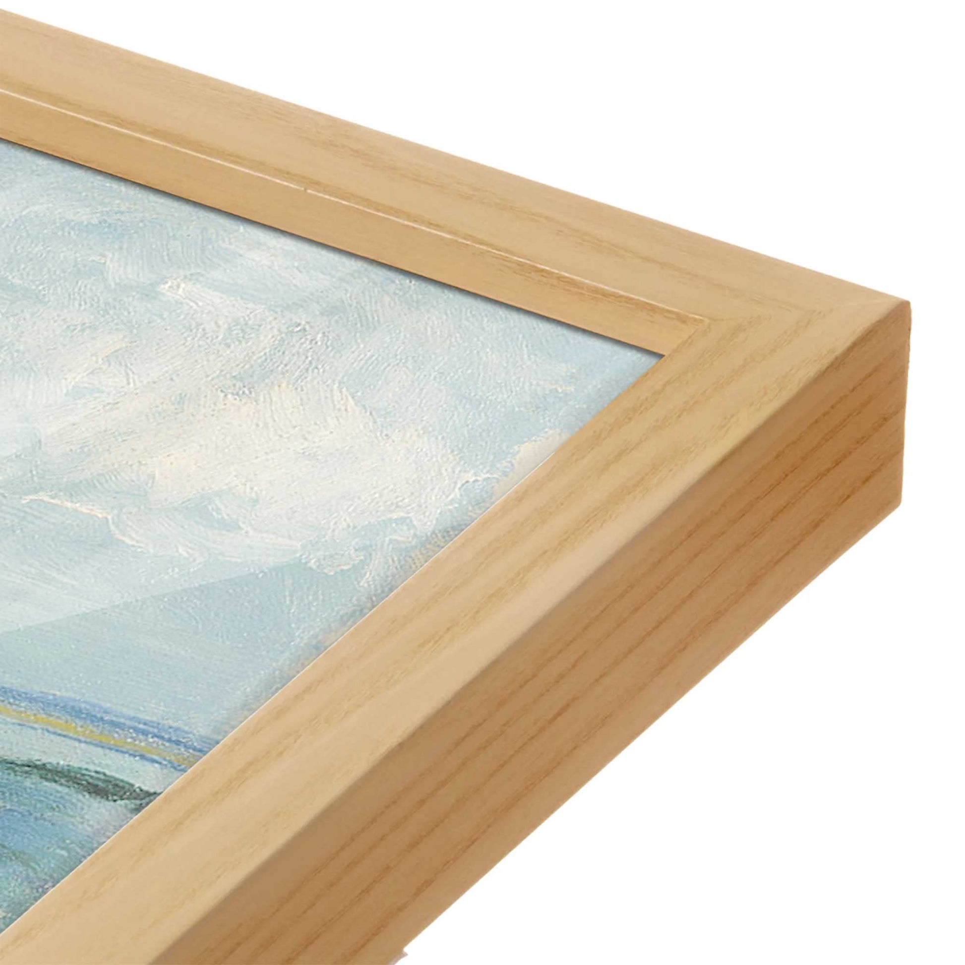[Color:American Maple], Picture of art in a American Maple frame at an angle