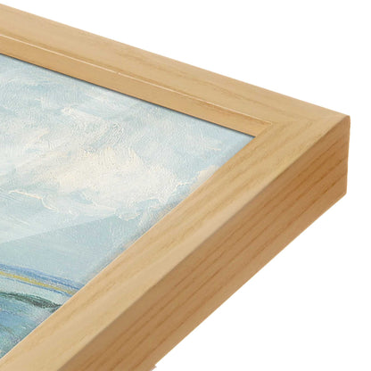 [Color:American Maple], Picture of art in a American Maple frame at an angle