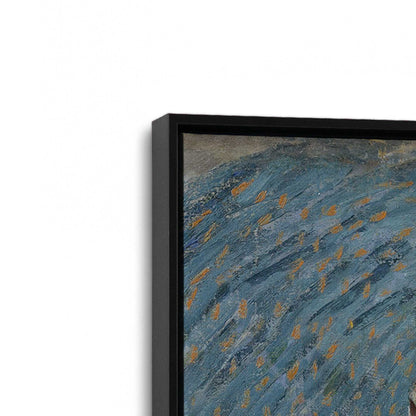 [Color:Satin Black], Picture of art in a Satin Black frame at an angle