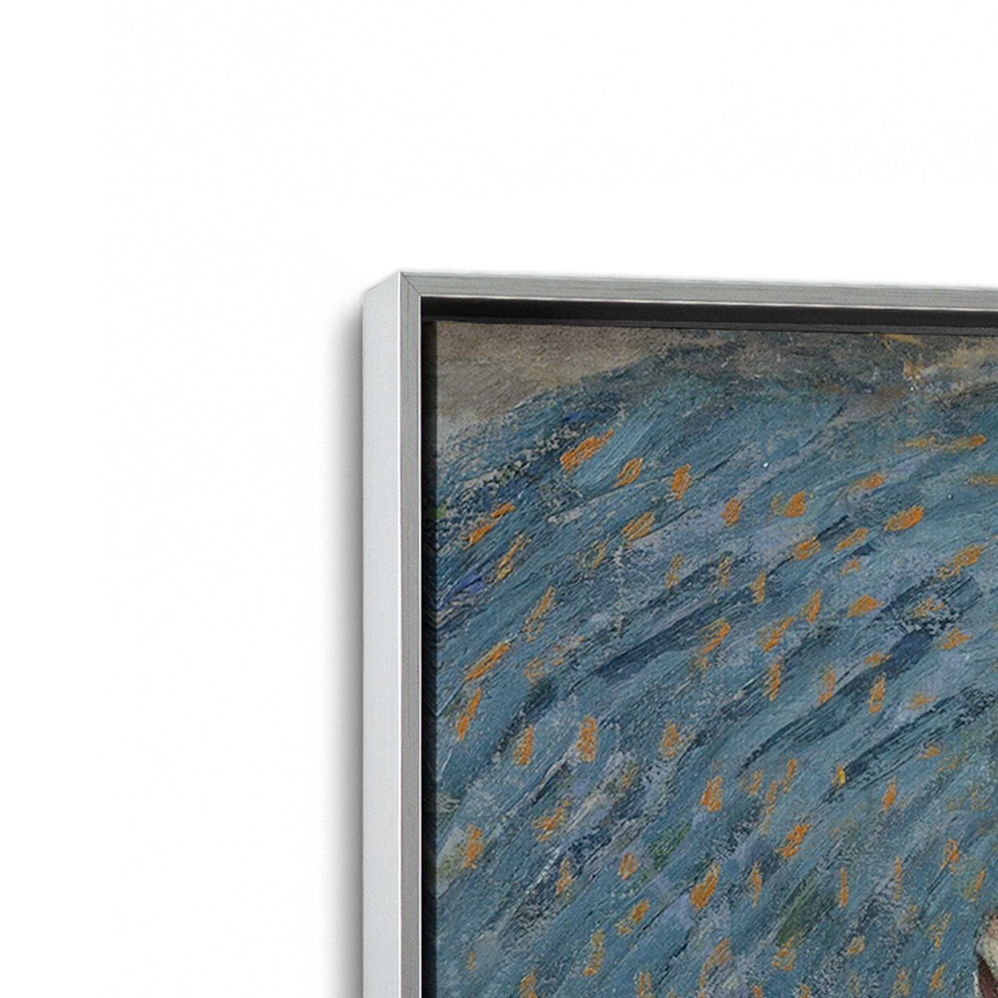 [Color:Polished Chrome], Picture of art in a Polished Chrome frame at an angle