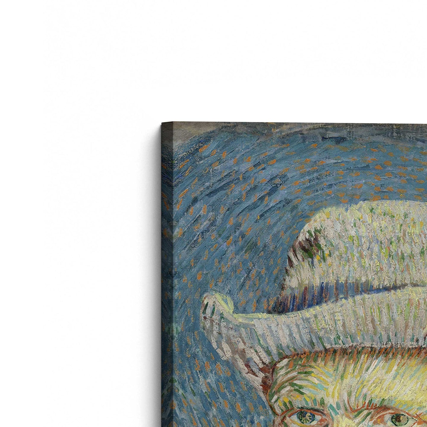 [Color:Stretched Canvas], Picture of the corner of the art