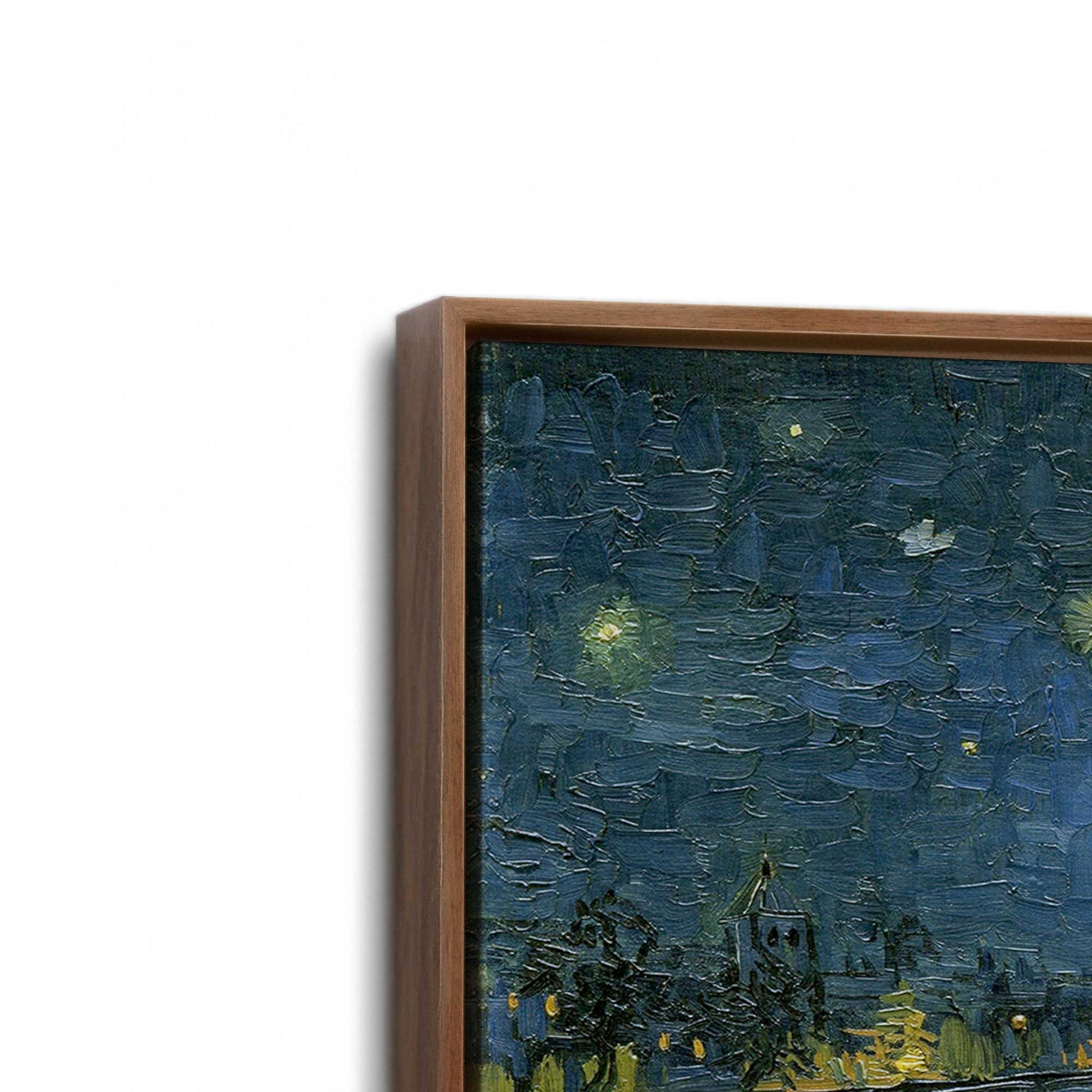 [Color:Walnut], Picture of art in a Walnut frame at an angle