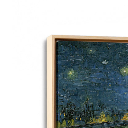 [Color:American Maple], Picture of art in a American Maple frame at an angle