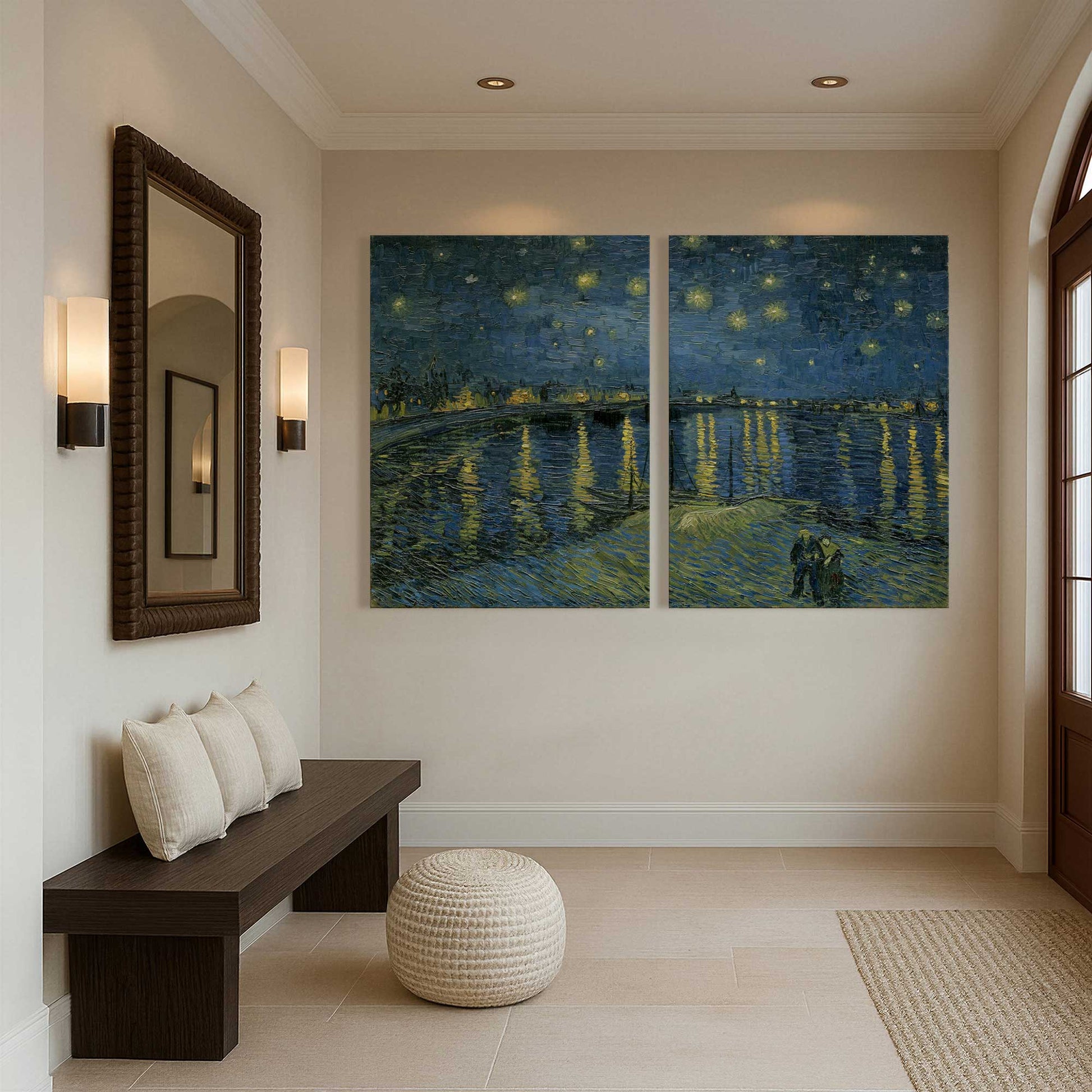 [Color:Stretched Canvas], Picture of art in a room