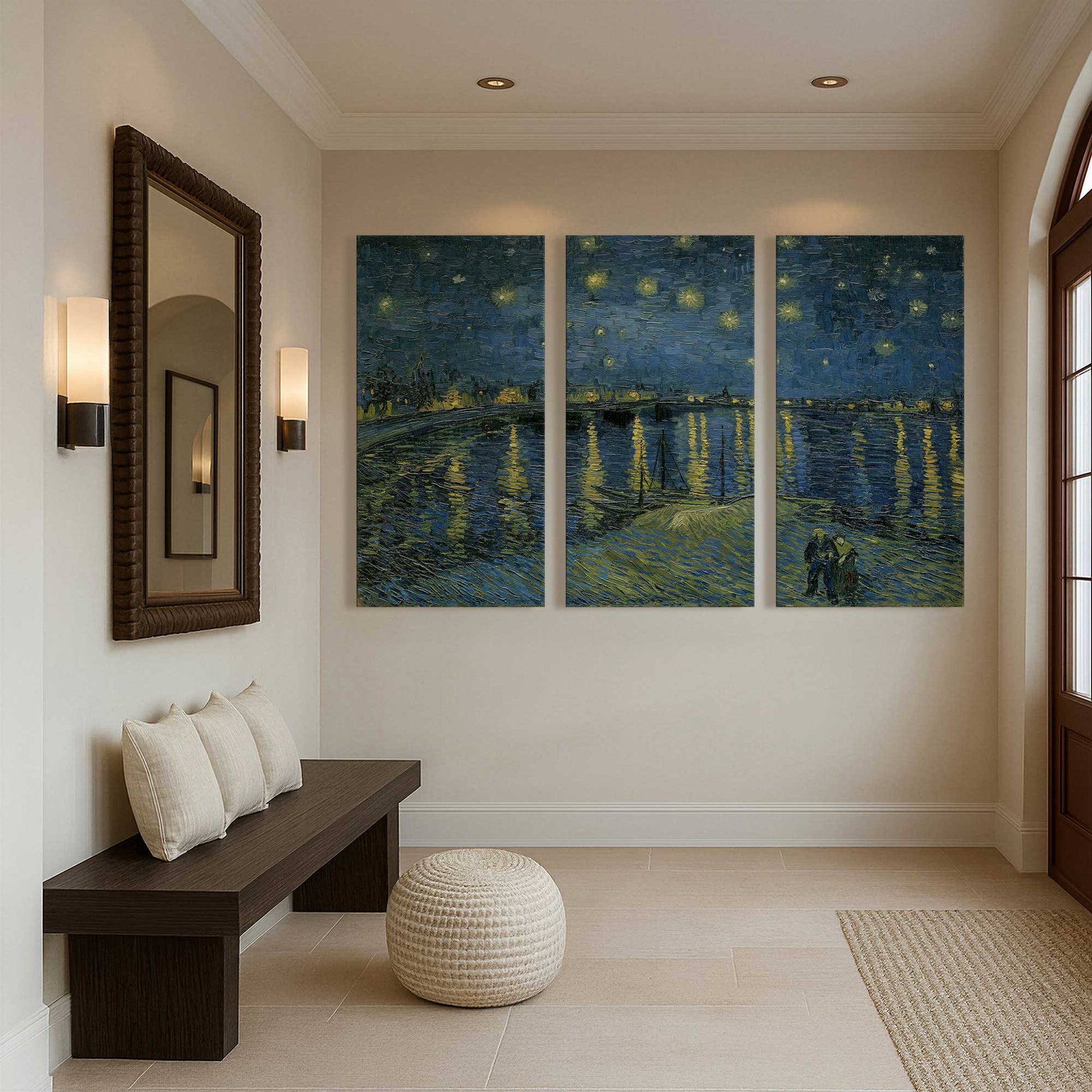 [Color:Stretched Canvas], Picture of art in a room