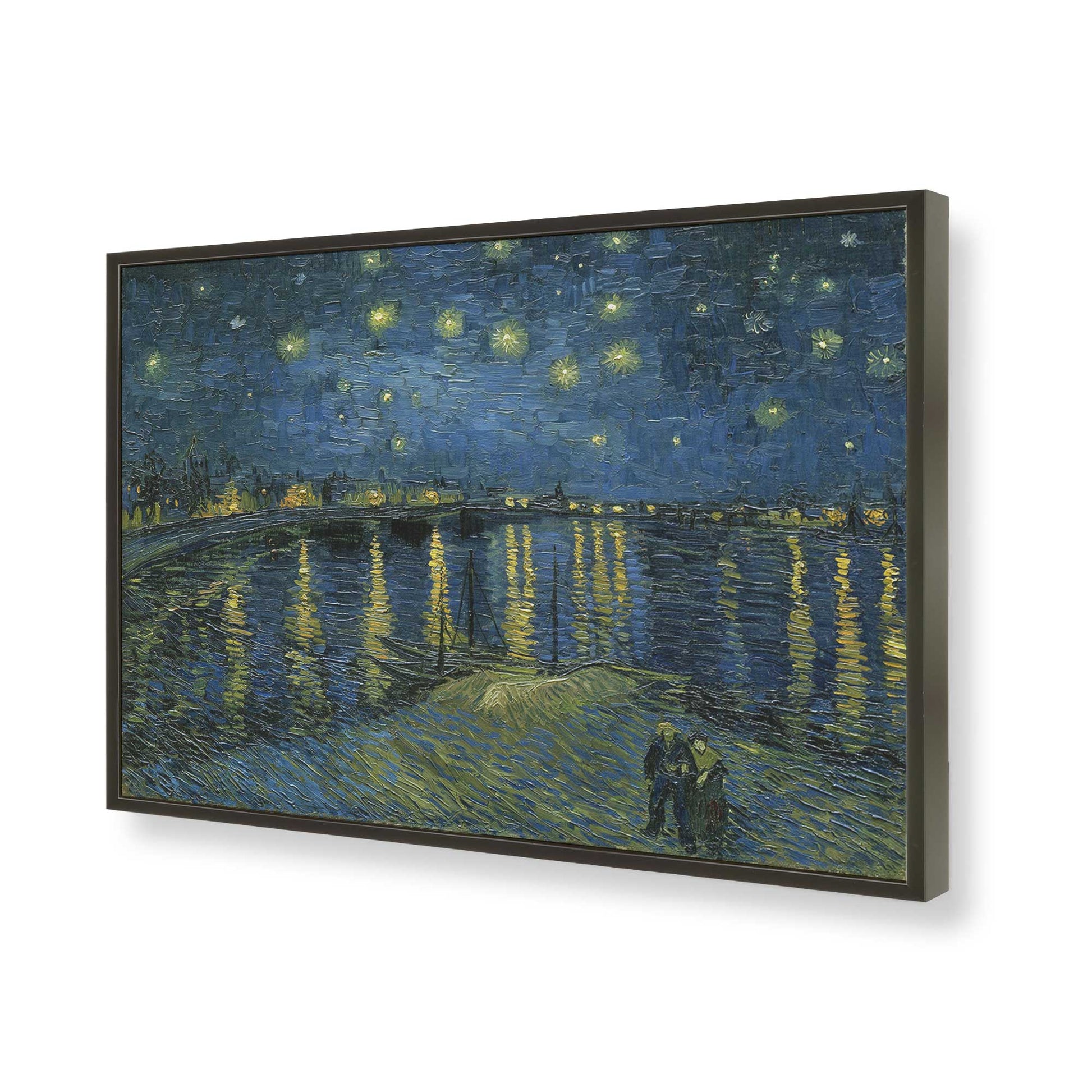 [Color:Satin Black], Picture of art in a Satin Black frame of the corner