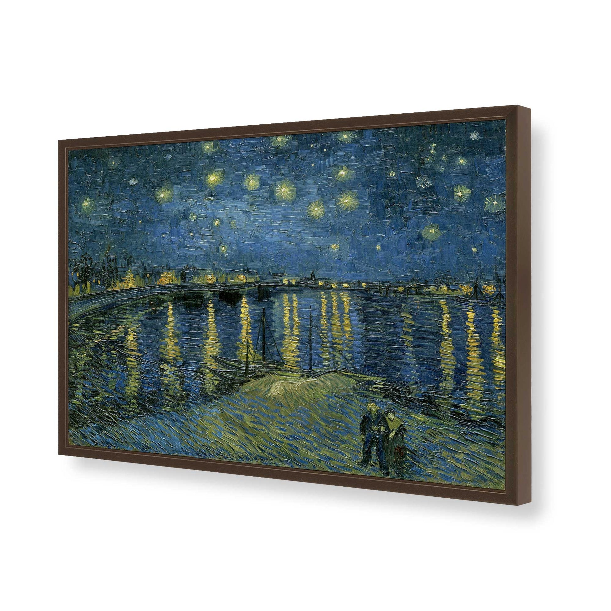 [Color:Brown], Picture of art in a Brown frame of the corner