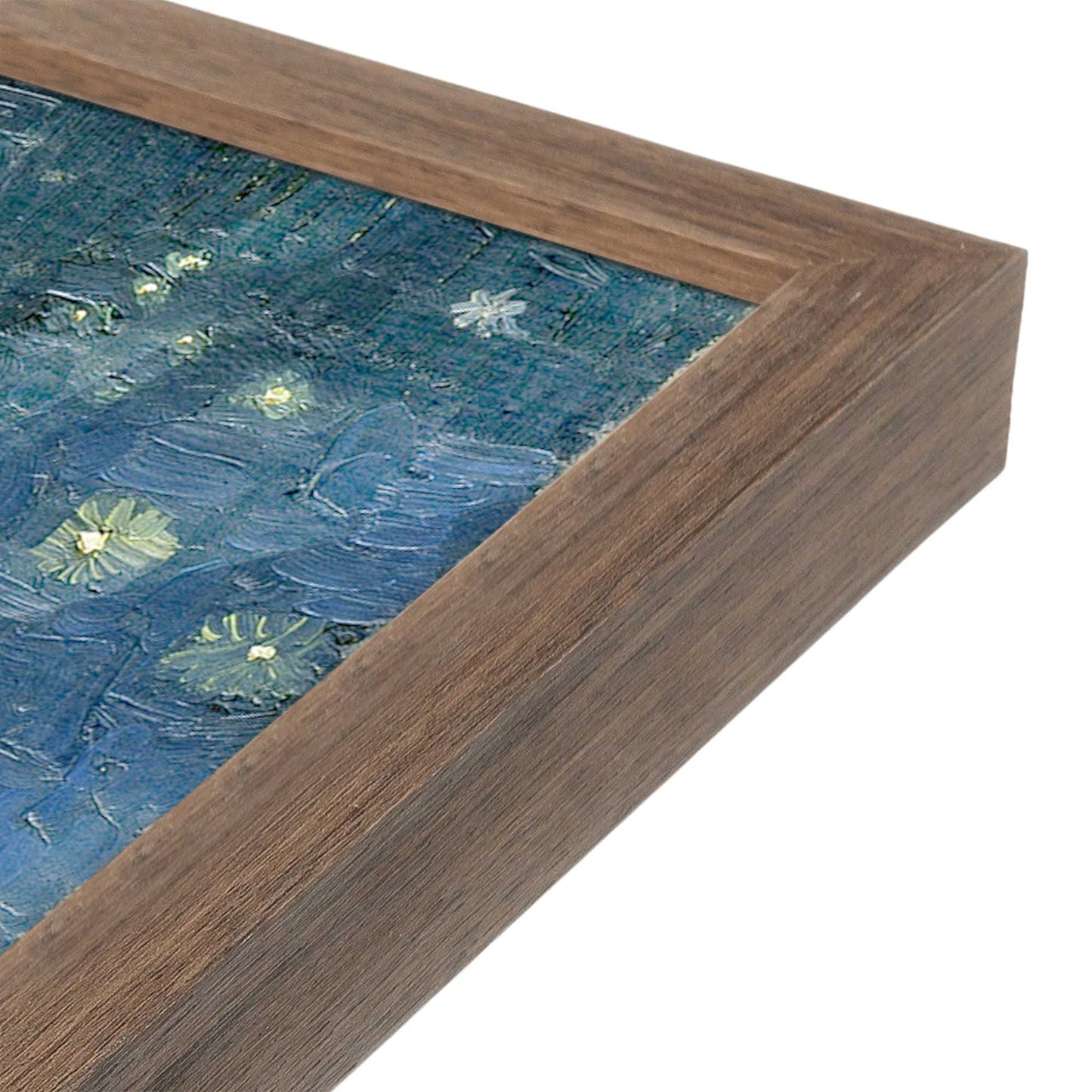 [Color:Walnut], Picture of art in a Walnut frame at an angle