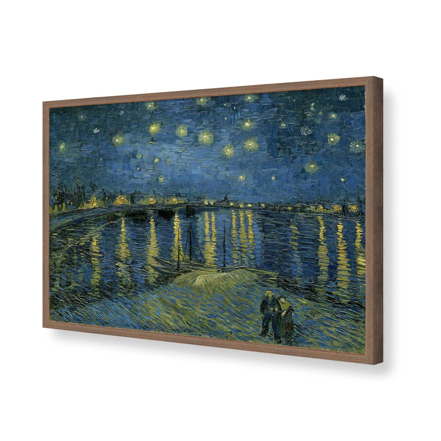 [Color:Walnut], Picture of art in a Walnut frame of the corner