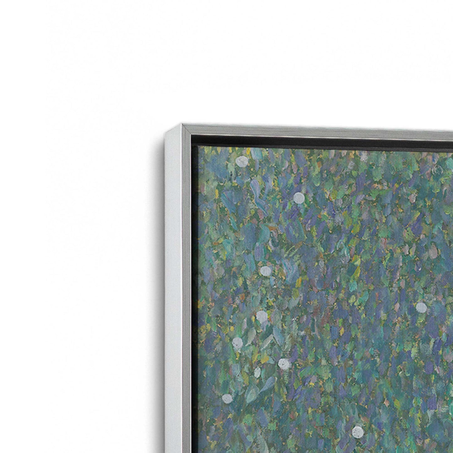 [Color:Polished Chrome], Picture of art in a Polished Chrome frame at an angle
