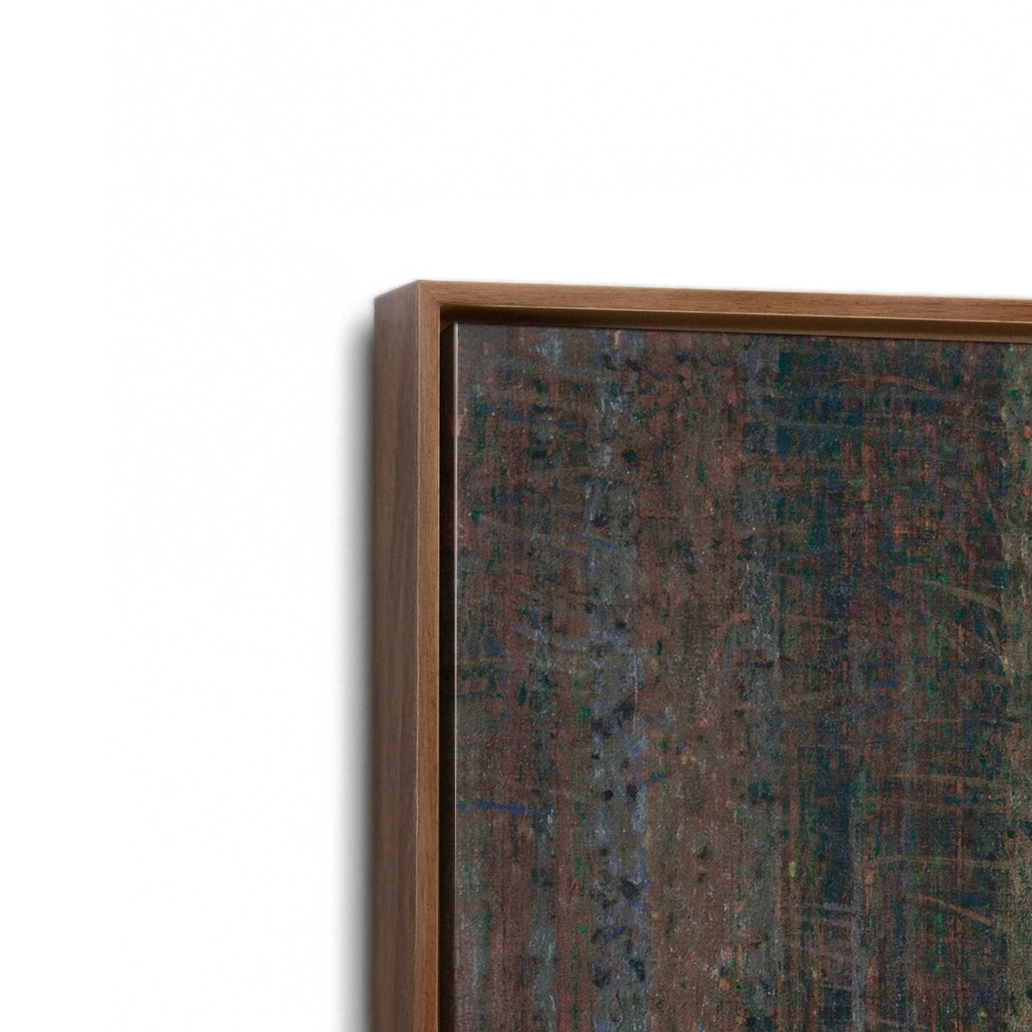 [Color:Walnut], Picture of art in a Walnut frame at an angle
