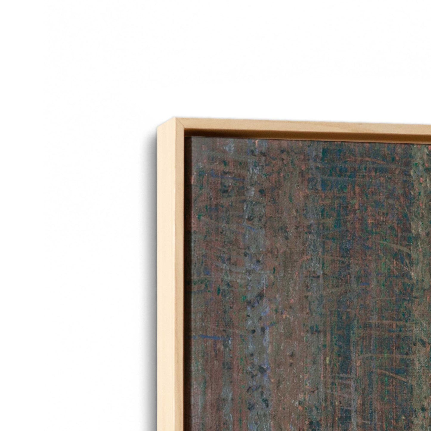 [Color:American Maple], Picture of art in a American Maple frame at an angle