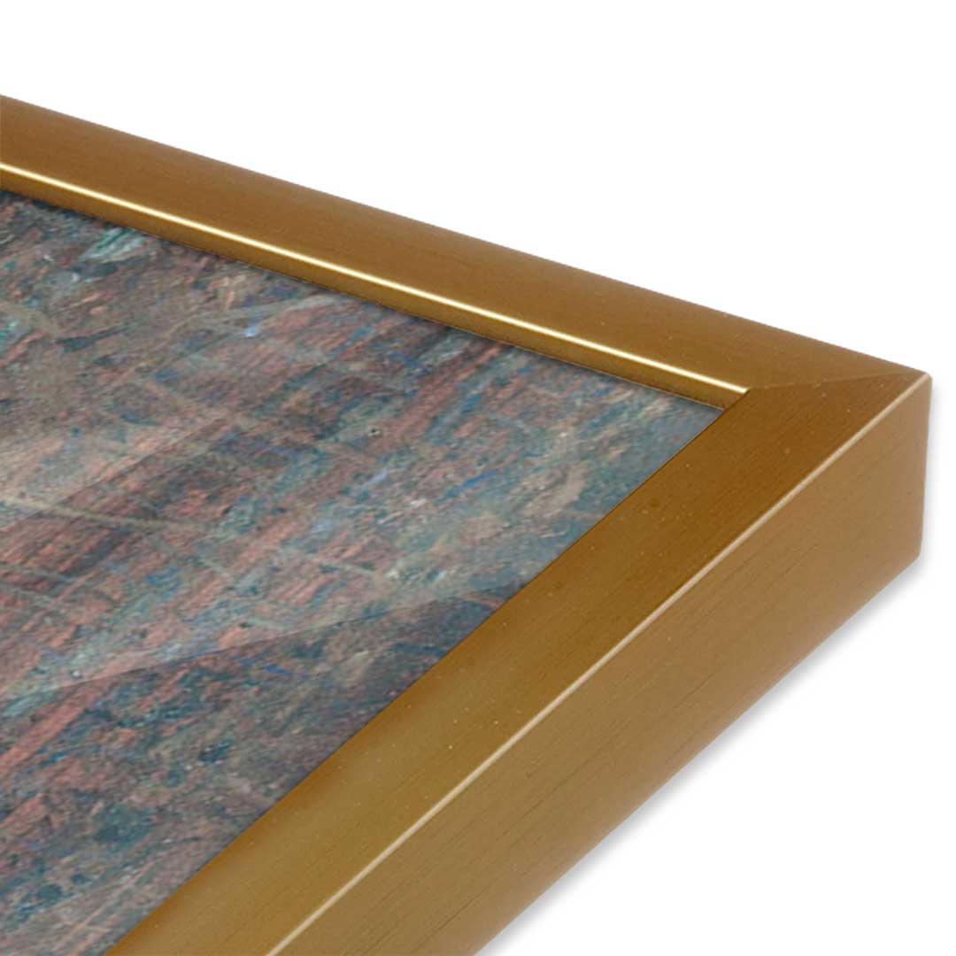 [Color:Polished Gold], Picture of art in a Polished Gold frame at an angle