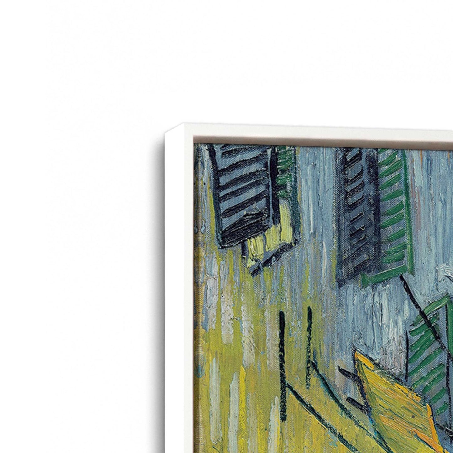 [Color:Opaque White], Picture of art in a White frame at an angle
