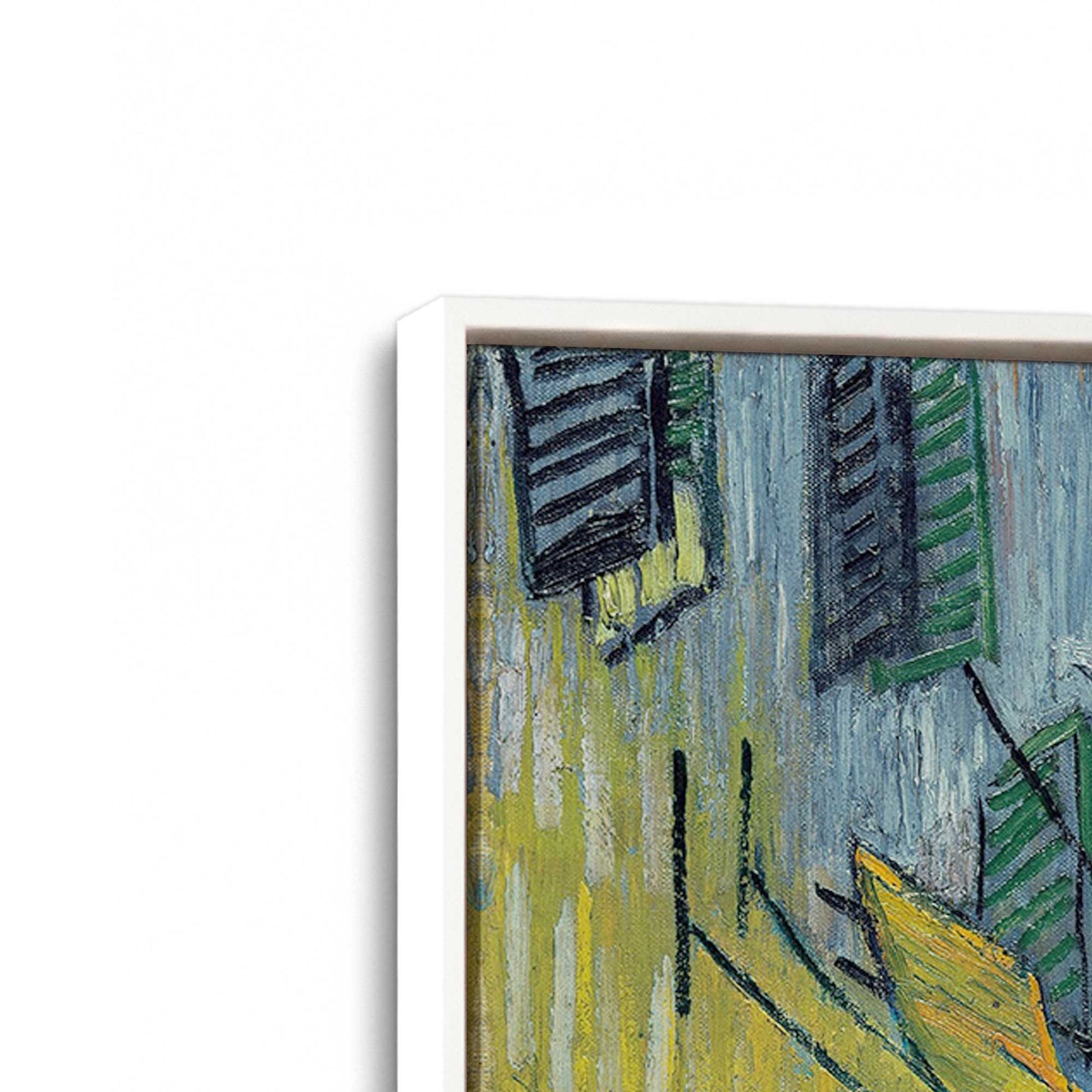 [Color:Opaque White], Picture of art in a White frame at an angle