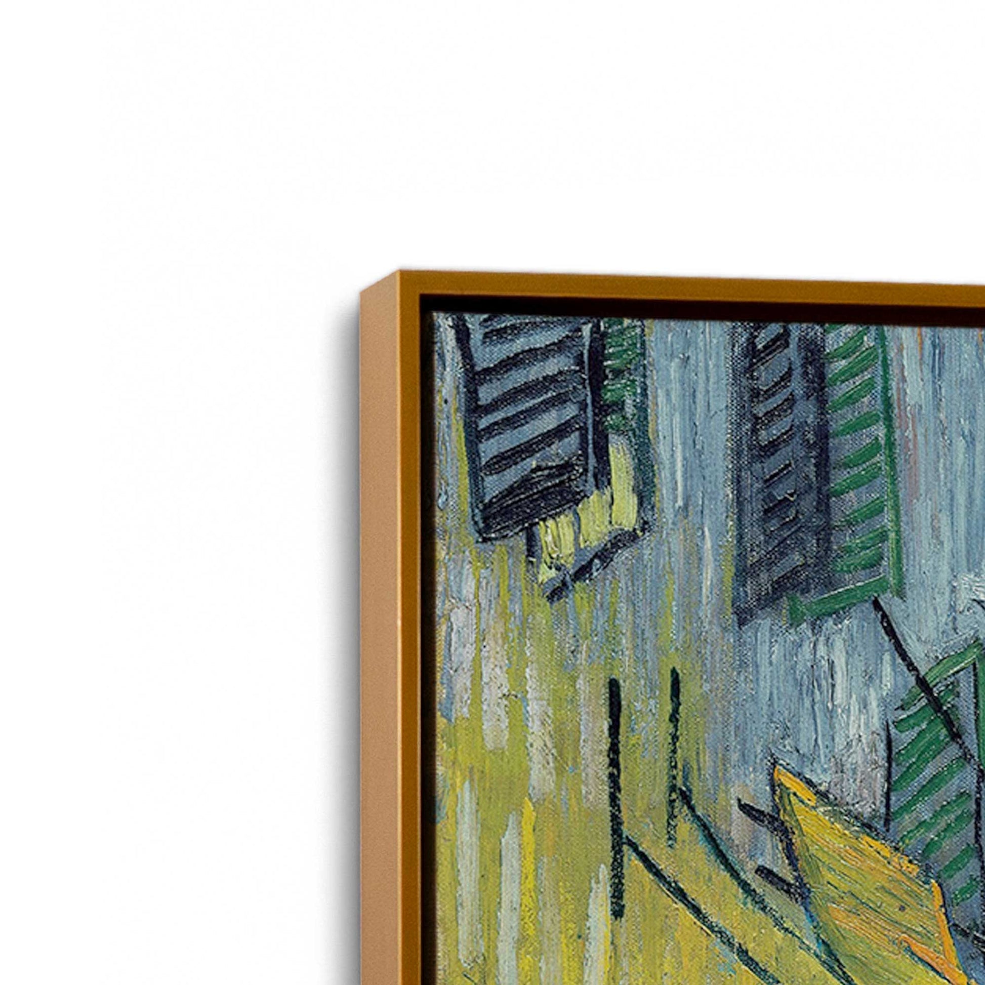 [Color:Polished Gold], Picture of art in a Polished Gold frame at an angle
