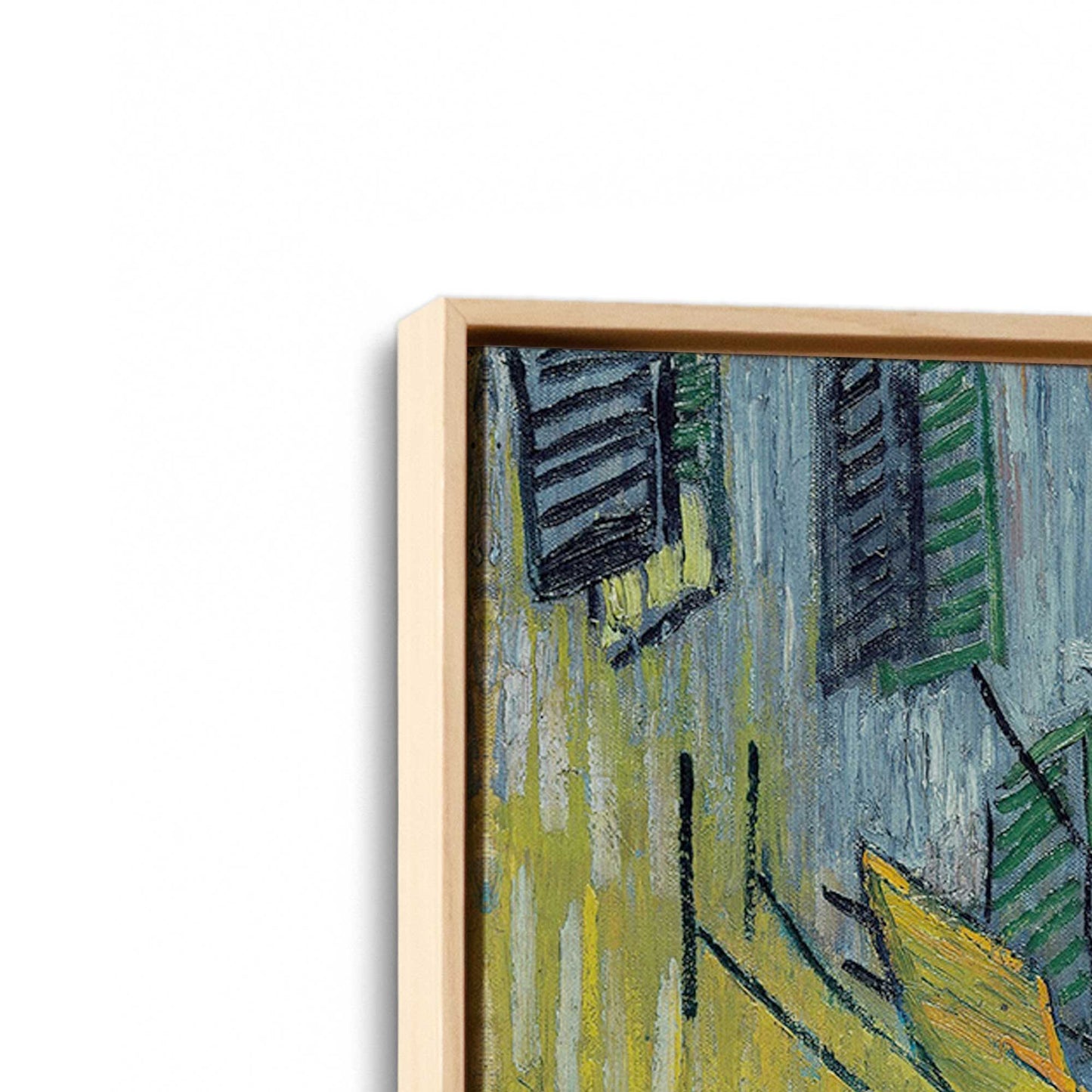 [Color:American Maple], Picture of art in a American Maple frame at an angle