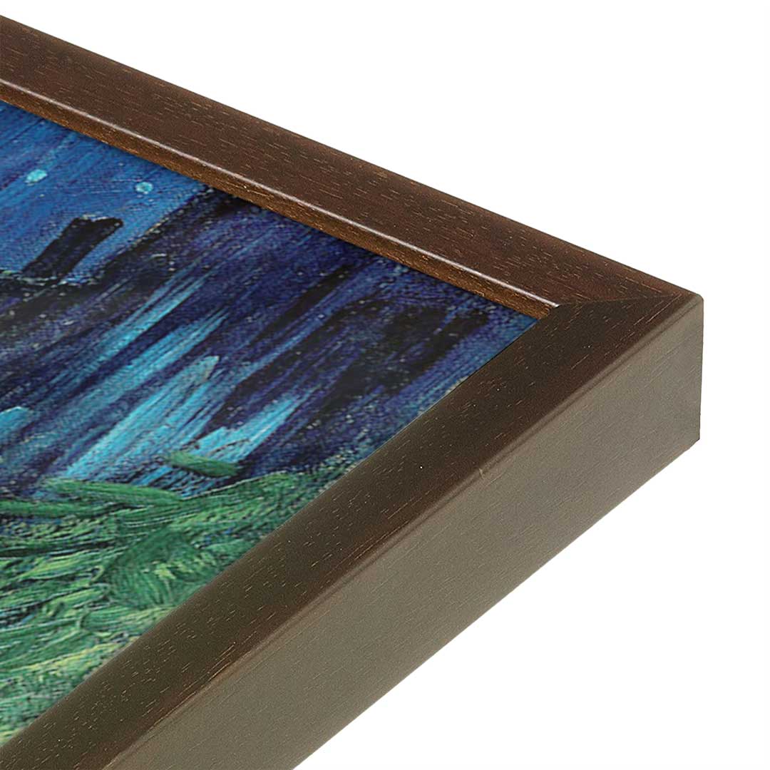 [Color:Belvinder Brown], Picture of art in a Belvinder Brown frame at an angle