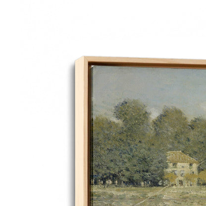 [Color:American Maple], Picture of art in a American Maple frame at an angle