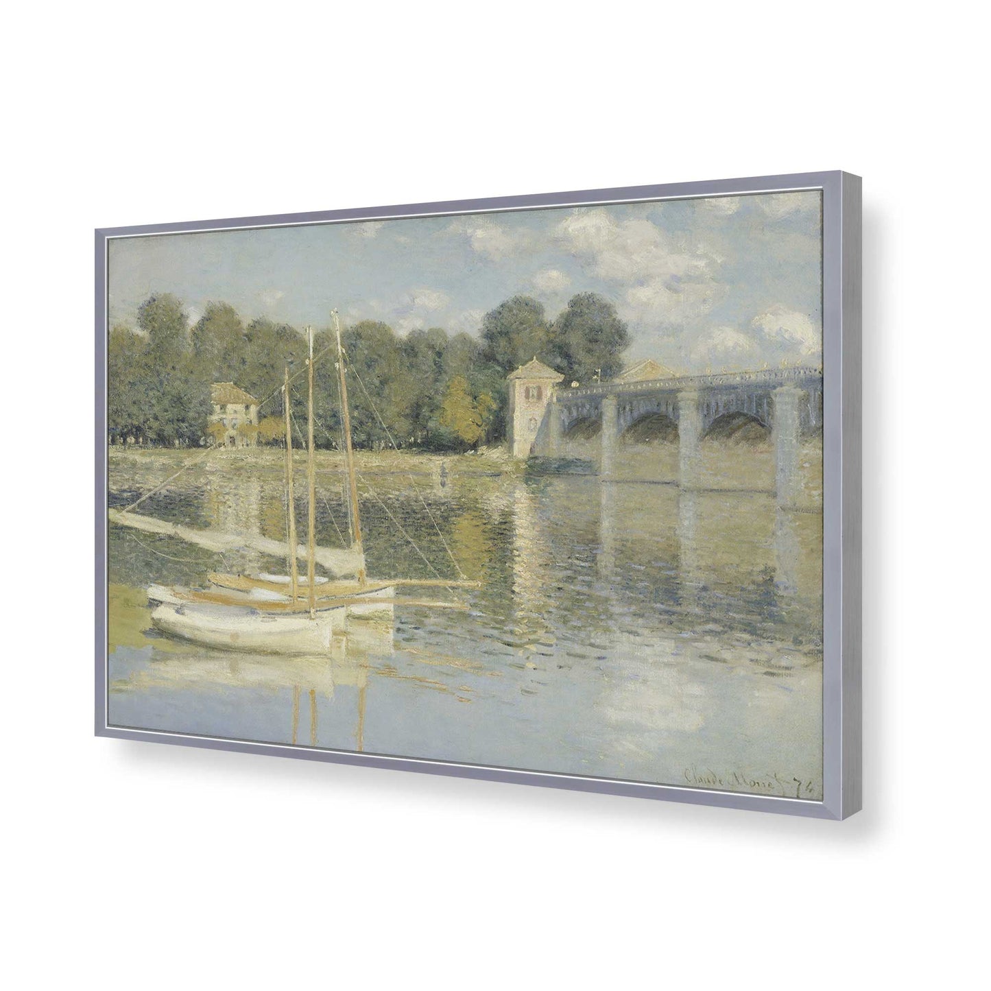 [Color:Polished Chrome], Picture of art in a Polished Chrome frame of the corner