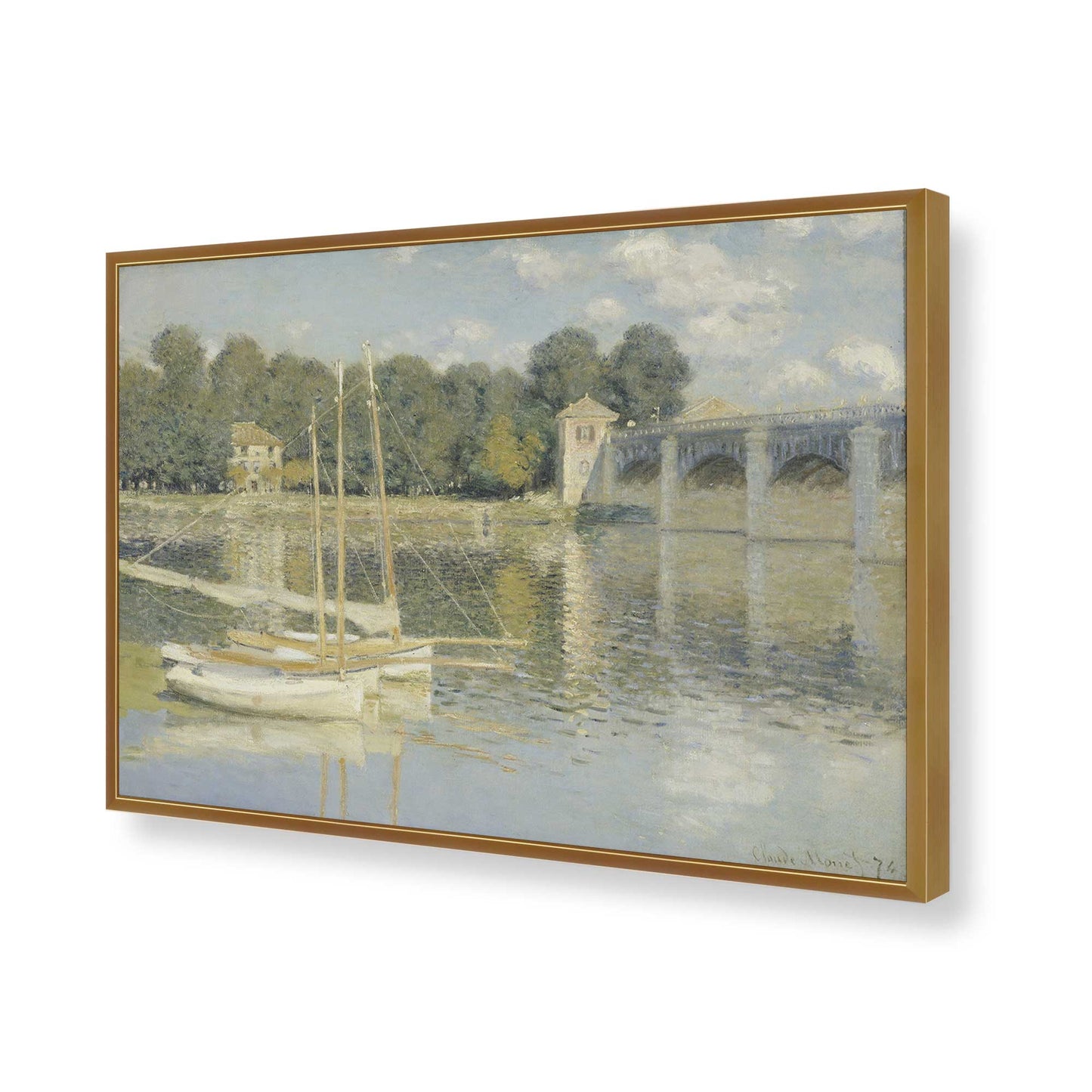 [Color:Polished Gold], Picture of art in a Polished Gold frame of the corner