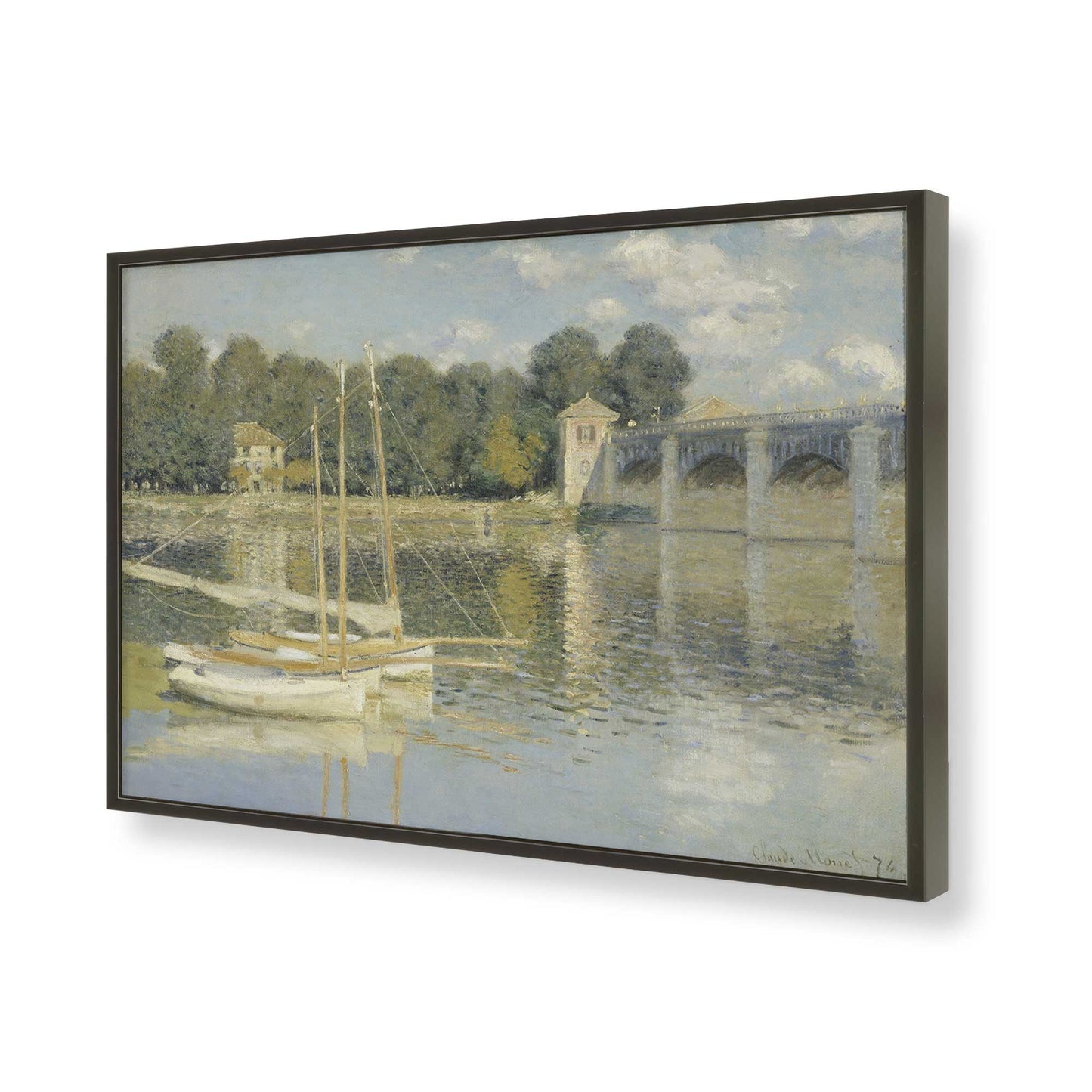 [Color:Satin Black], Picture of art in a Satin Black frame of the corner