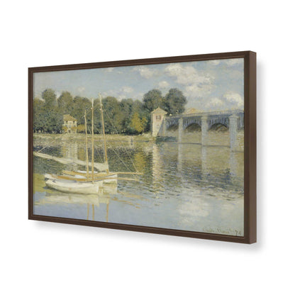 [Color:Brown], Picture of art in a Brown frame of the corner