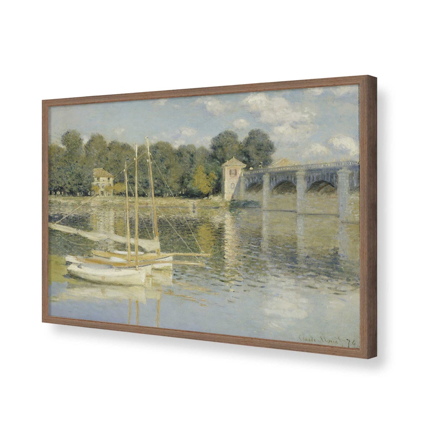 [Color:Walnut], Picture of art in a Walnut frame of the corner