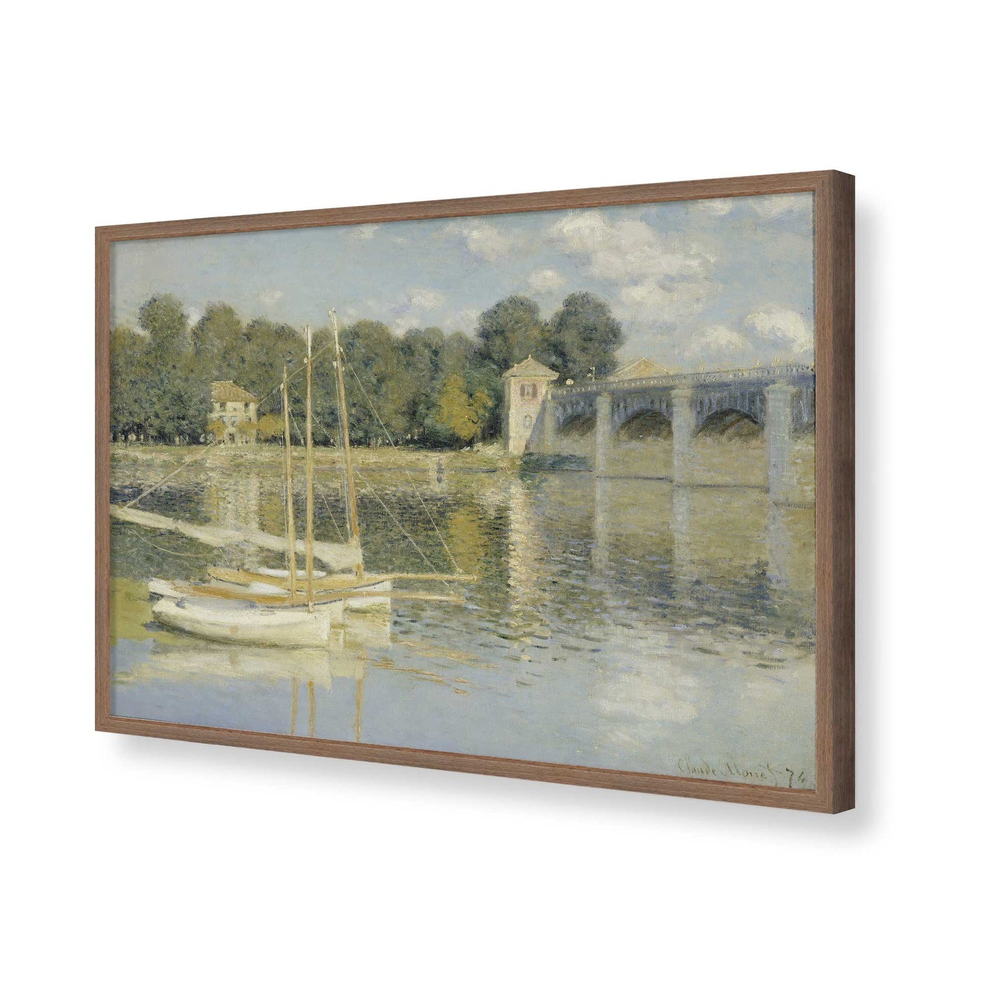 [Color:Walnut], Picture of art in a Walnut frame of the corner