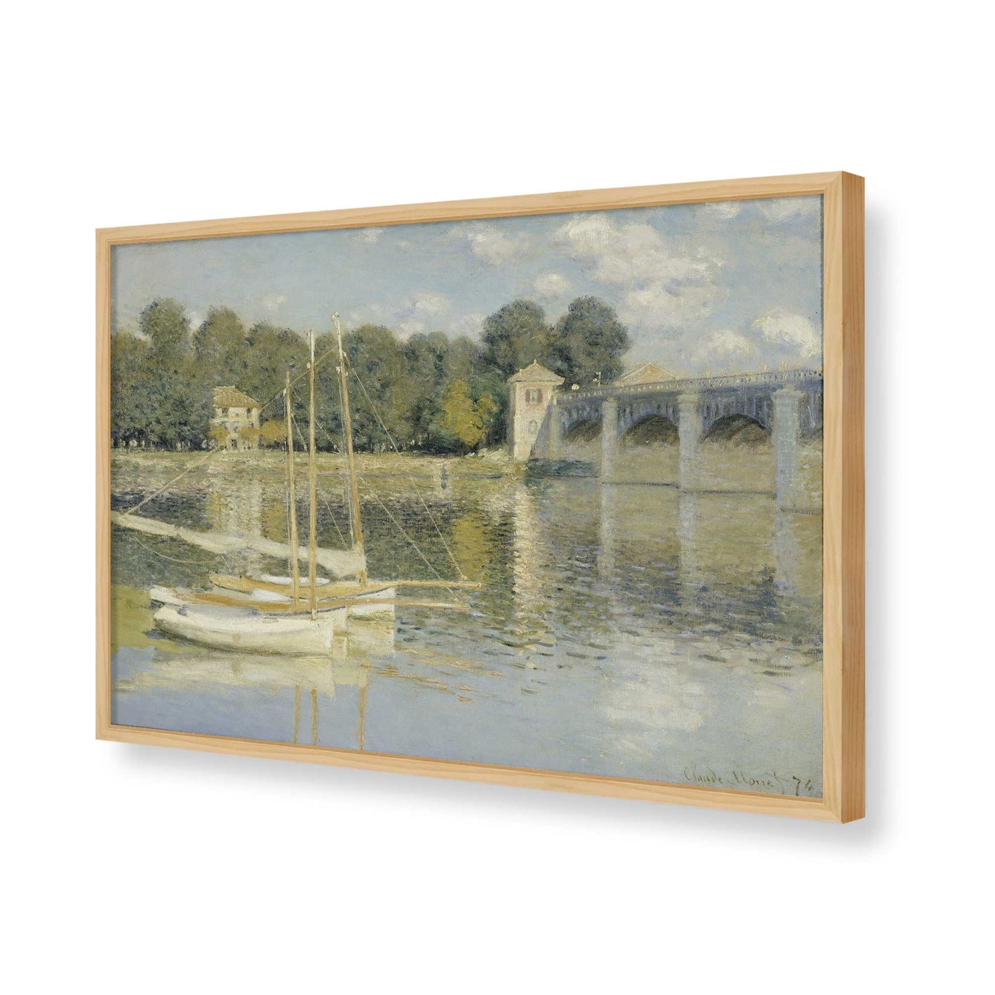 [Color:American Maple], Picture of art in a American Maple frame of the corner
