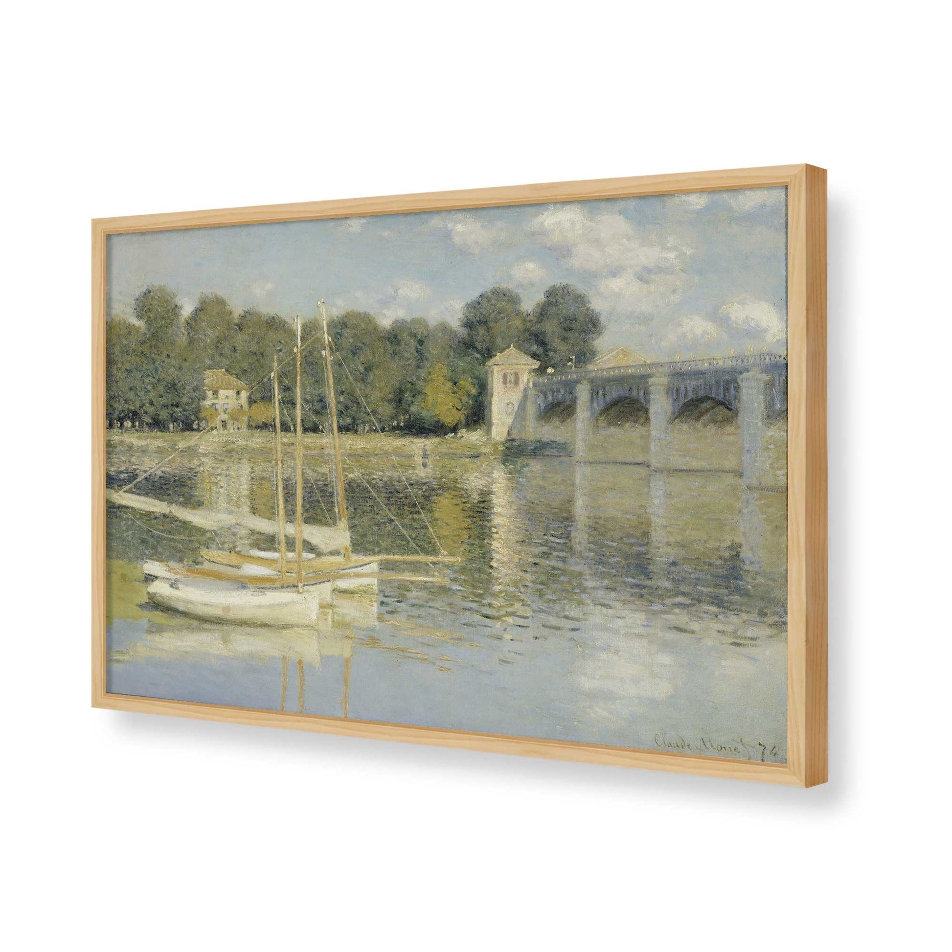 [Color:American Maple], Picture of art in a American Maple frame of the corner