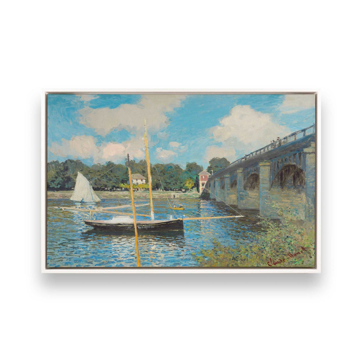 [Color:Opaque White], Picture of art in a White frame
