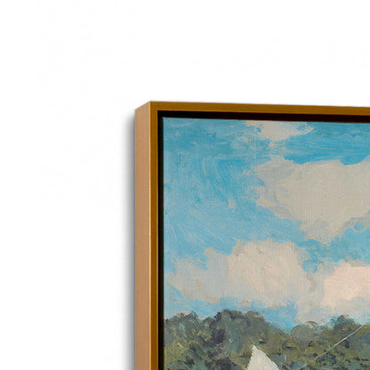 [Color:Polished Gold], Picture of art in a Polished Gold frame at an angle
