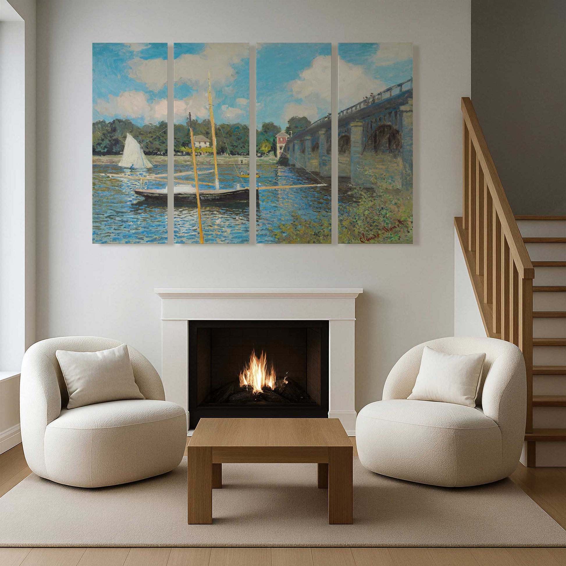 [Color:Stretched Canvas], Picture of art in a room