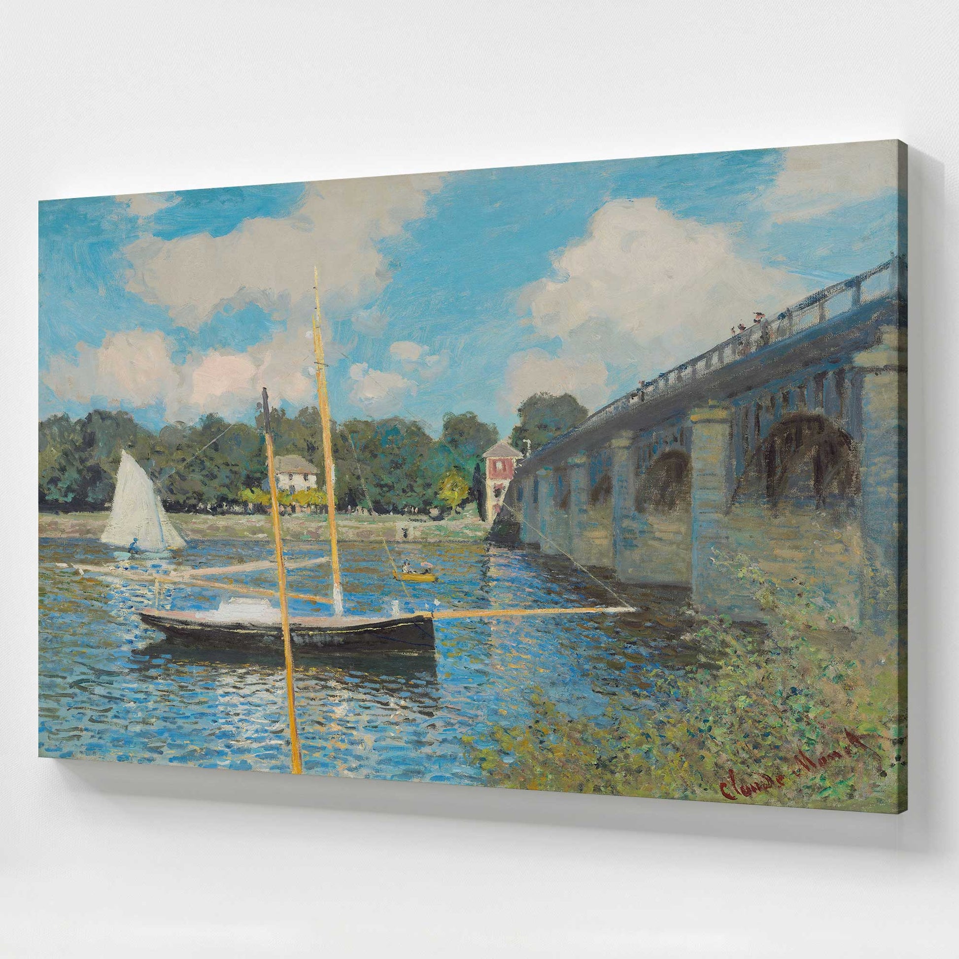 [Color:Stretched Canvas], Picture of art at an angle