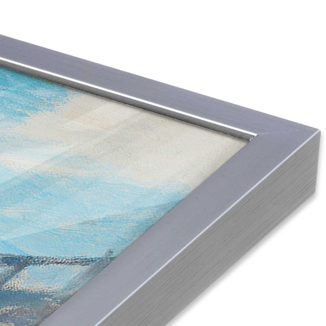 [Color:Polished Chrome], Picture of art in a Polished Chrome frame at an angle