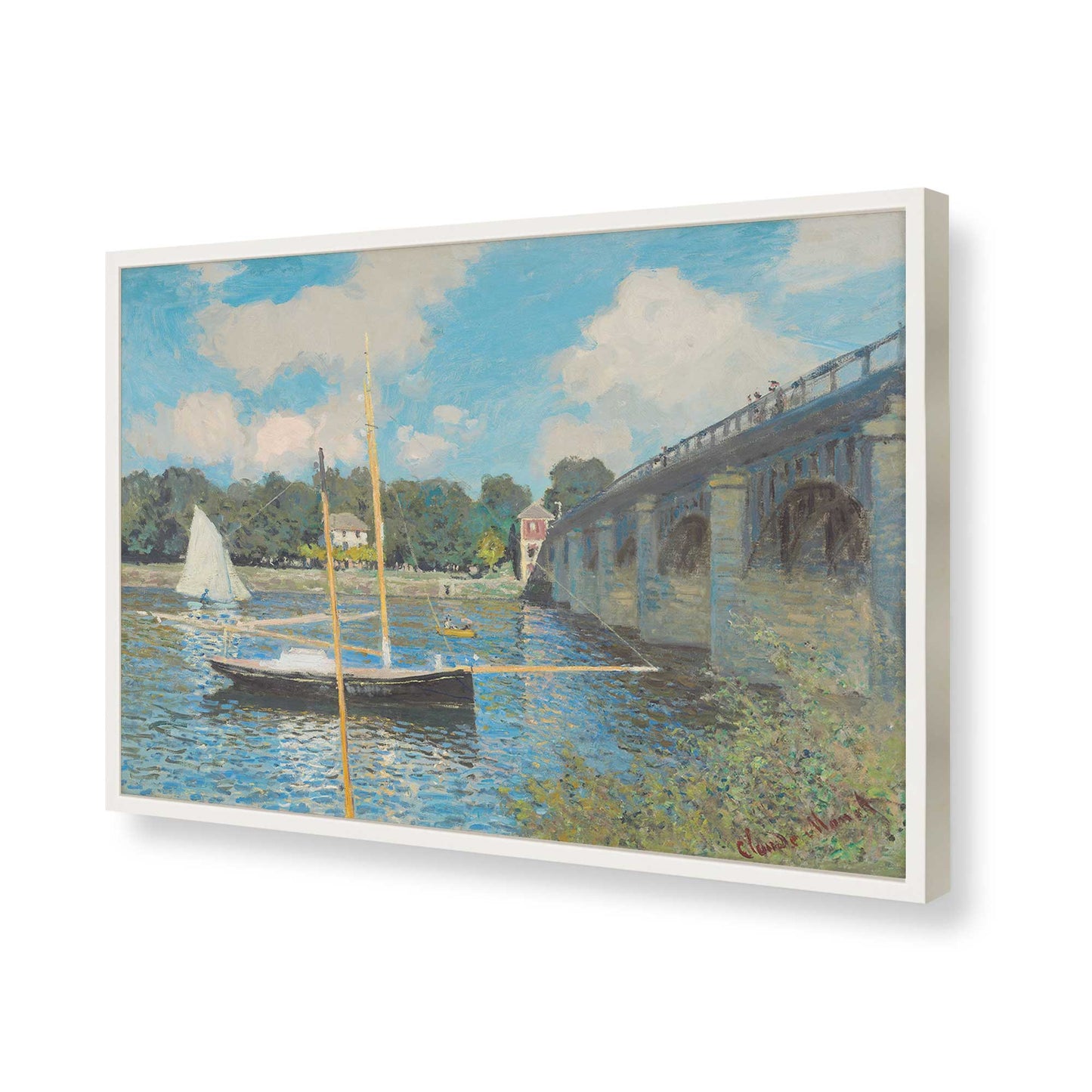 [Color:Opaque White], Picture of art in a Opaque White frame of the corner