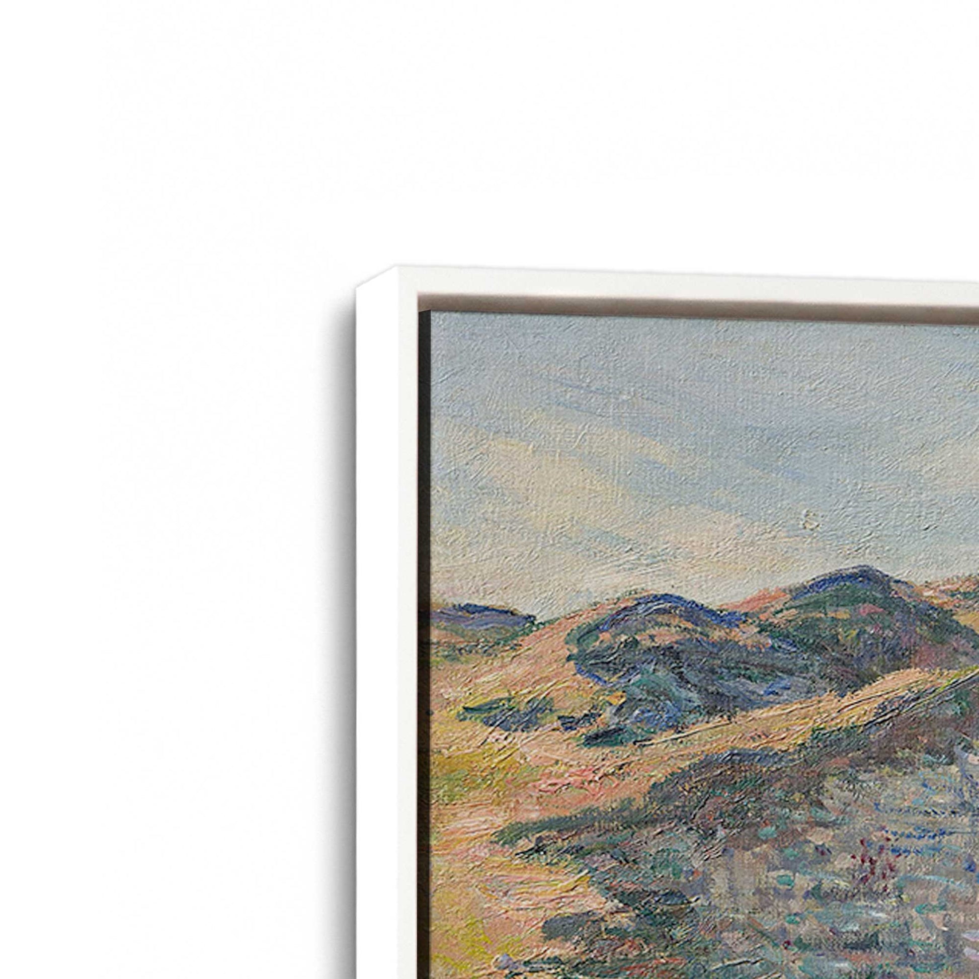 [Color:Opaque White], Picture of art in a White frame at an angle