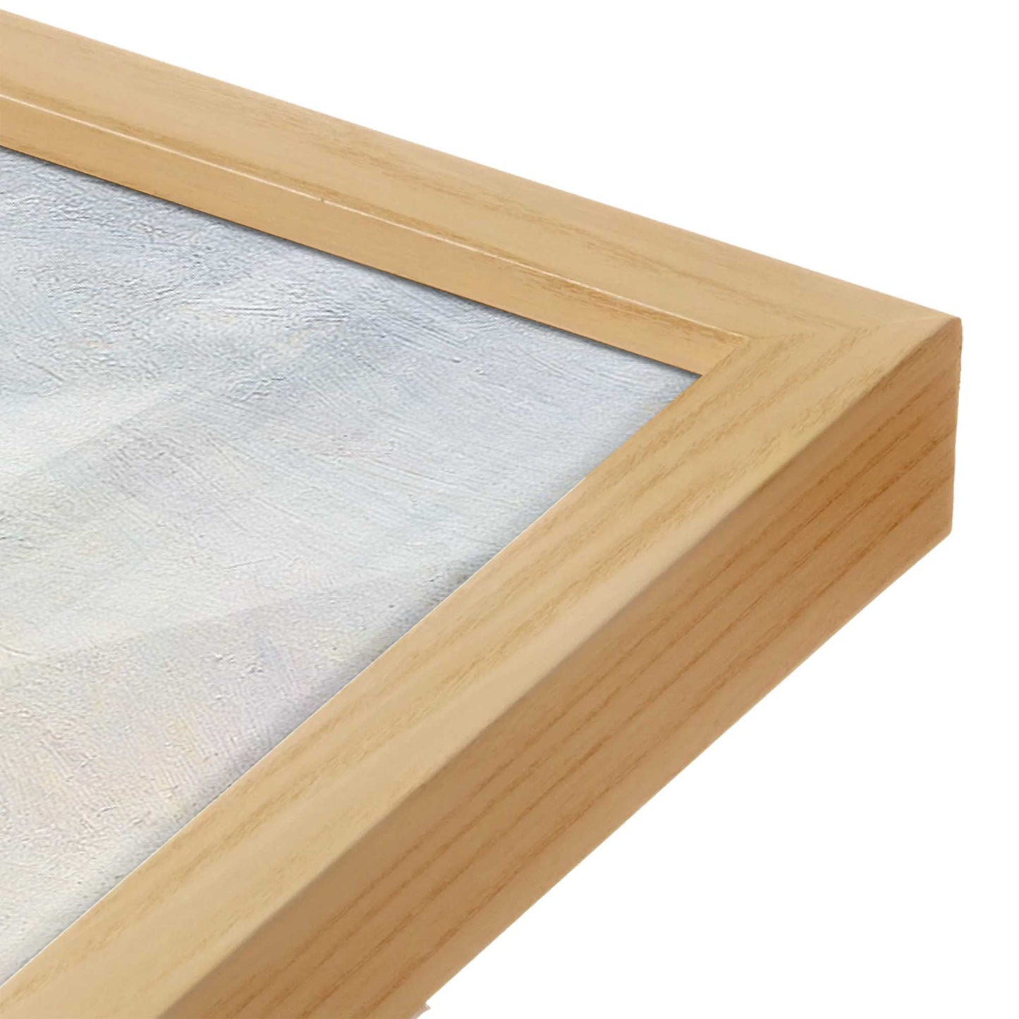 [Color:American Maple], Picture of art in a American Maple frame at an angle