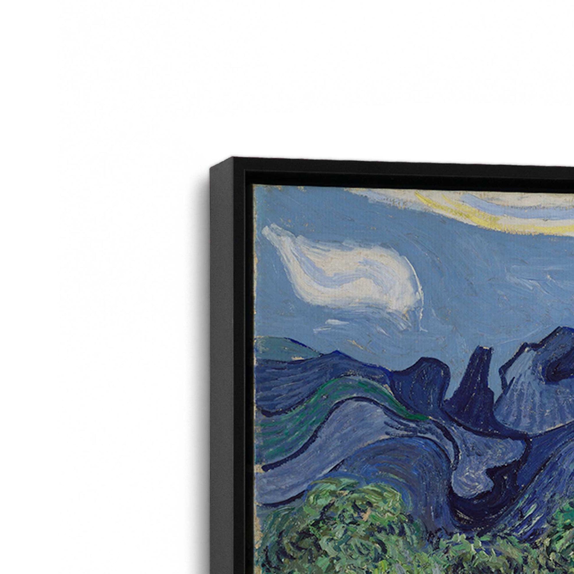 [Color:Satin Black], Picture of art in a Satin Black frame at an angle