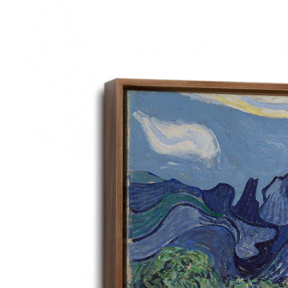 [Color:Walnut], Picture of art in a Walnut frame at an angle