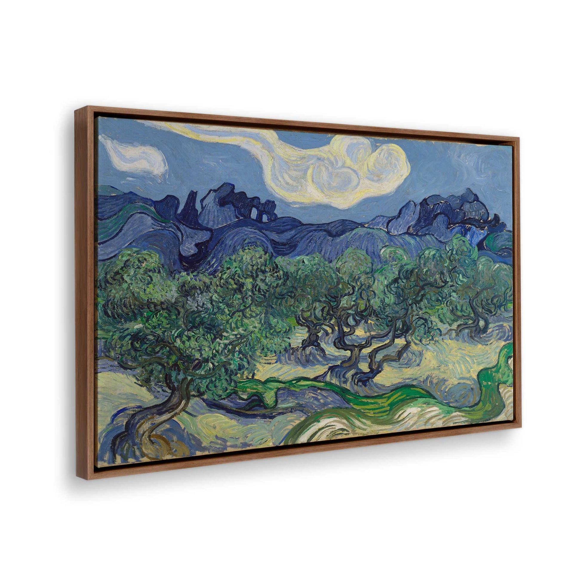[Color:Walnut], Picture of the corner of the art